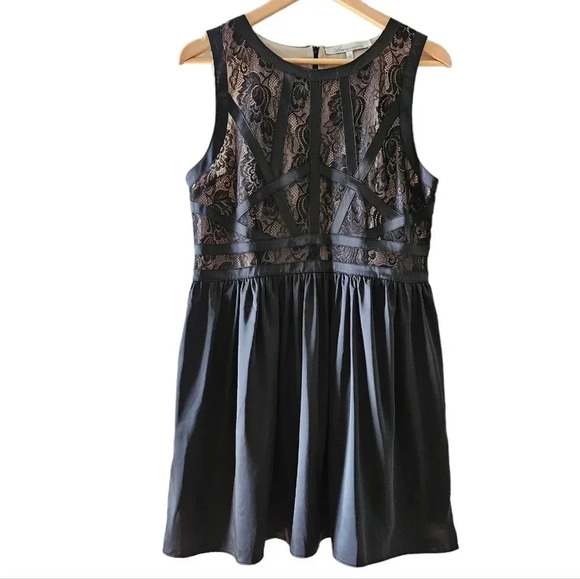 Lovers & Friends Revolve Harmony Black Lace Top Solid  Skirt Mini Black Dress L. - Picture 5 of 16
